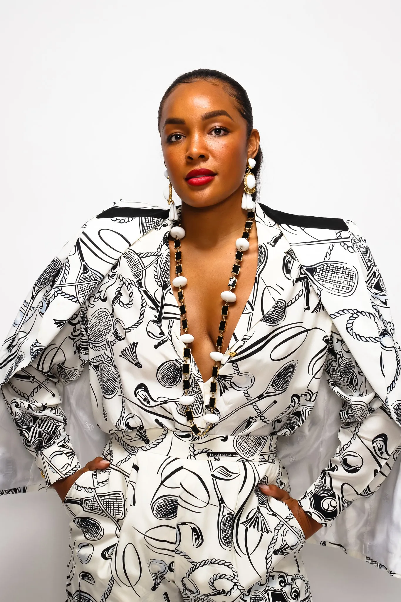 Club Sport Print Silk Shirt