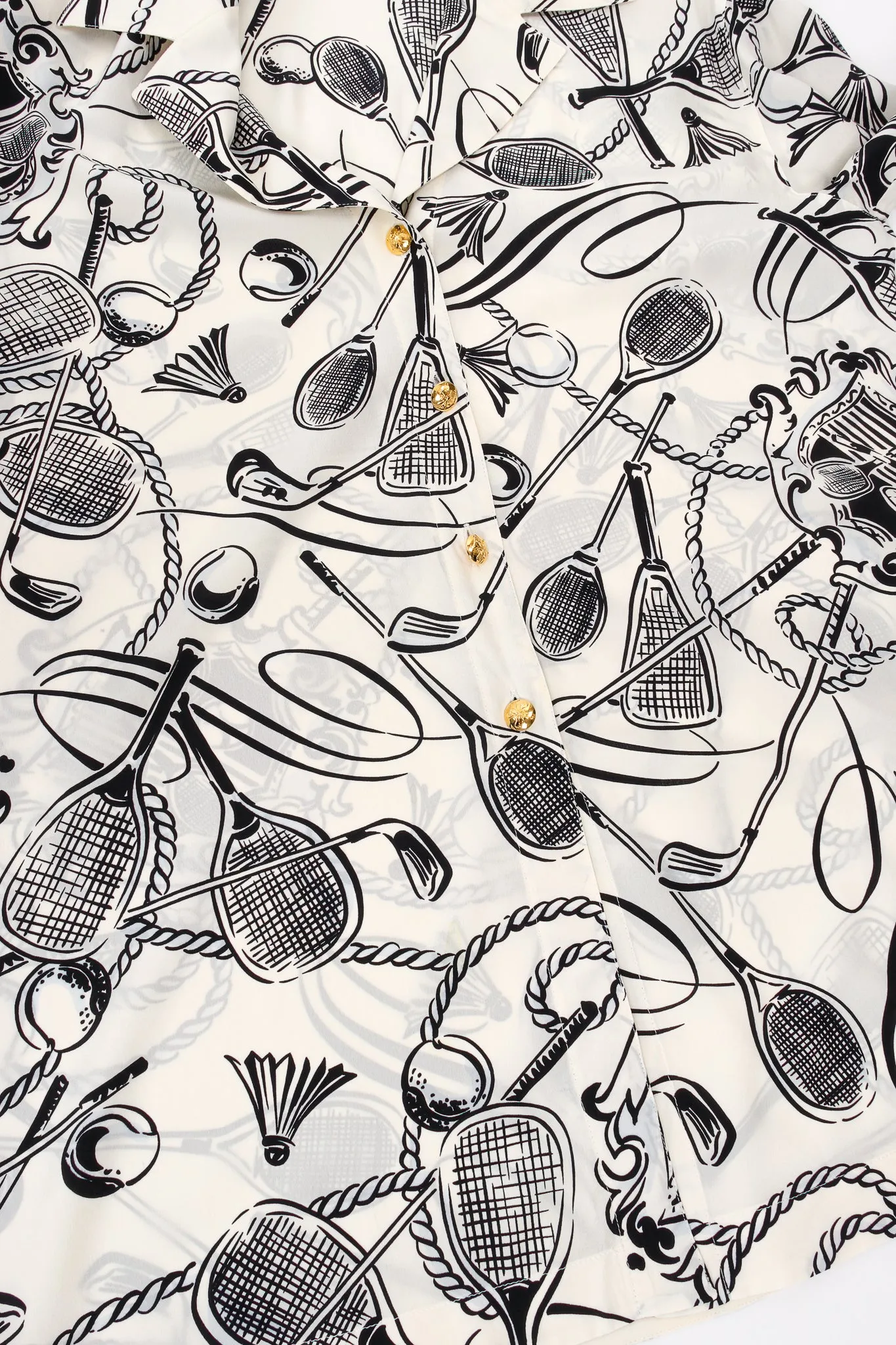 Club Sport Print Silk Shirt