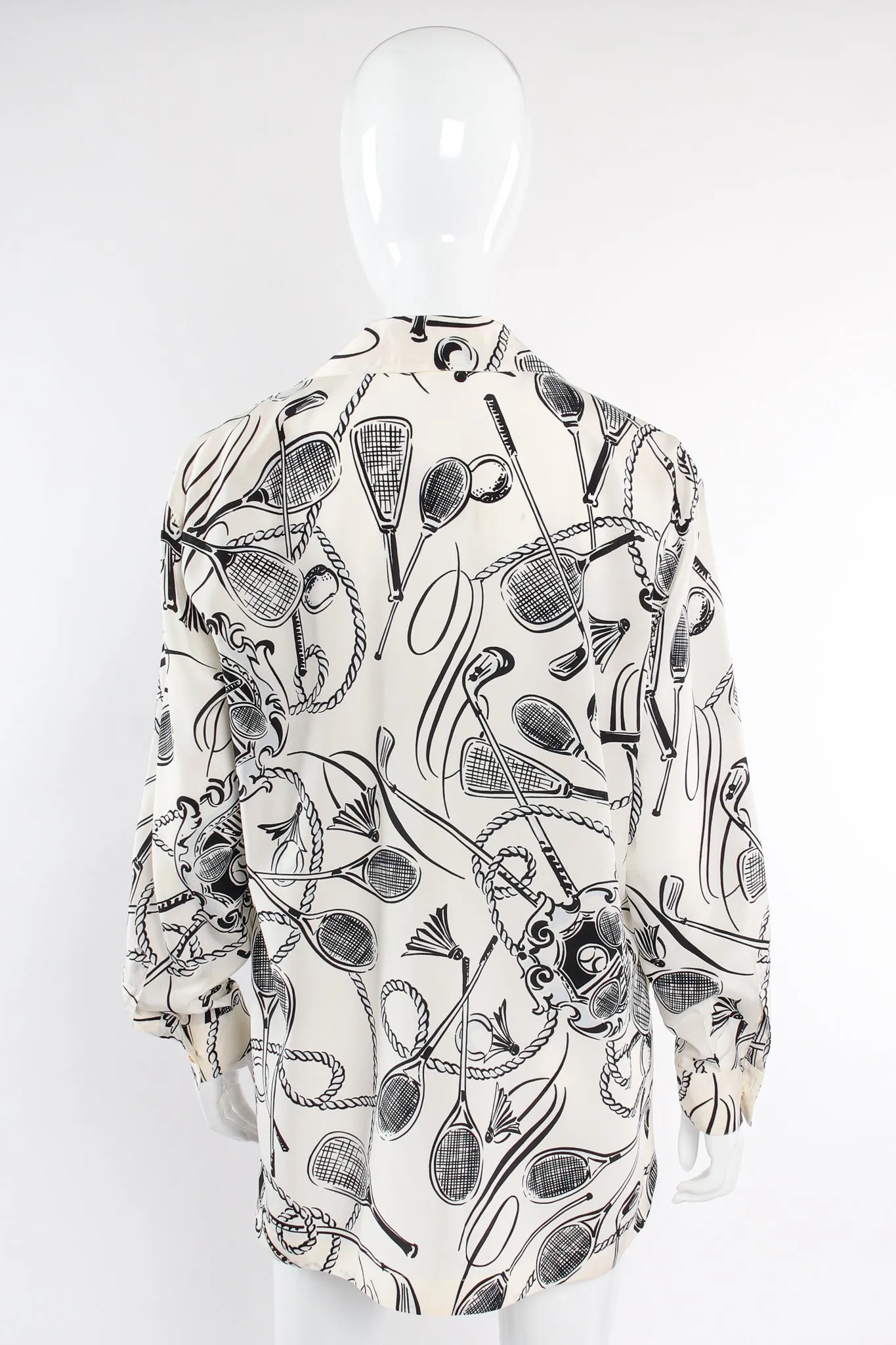 Club Sport Print Silk Shirt
