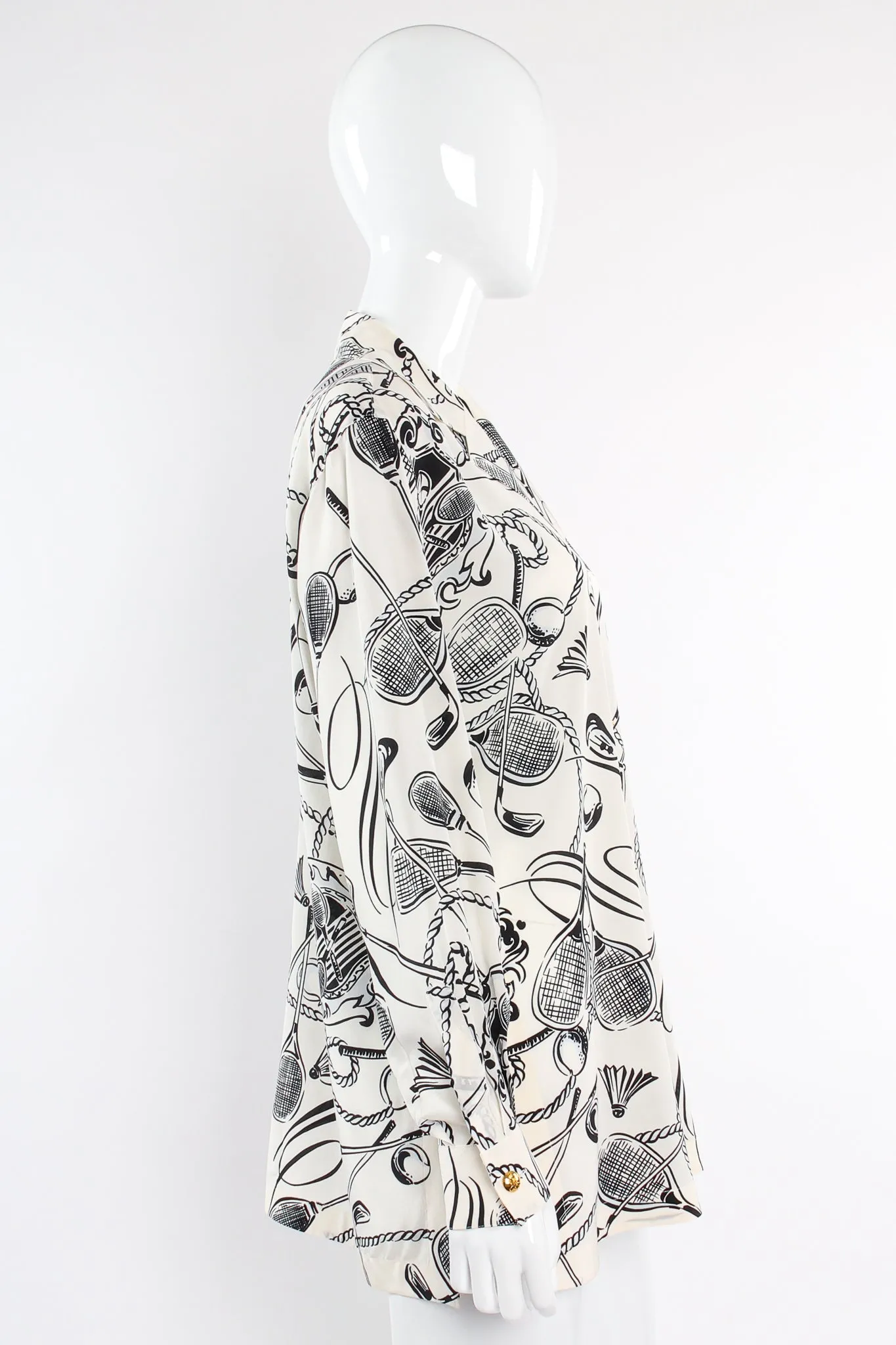Club Sport Print Silk Shirt