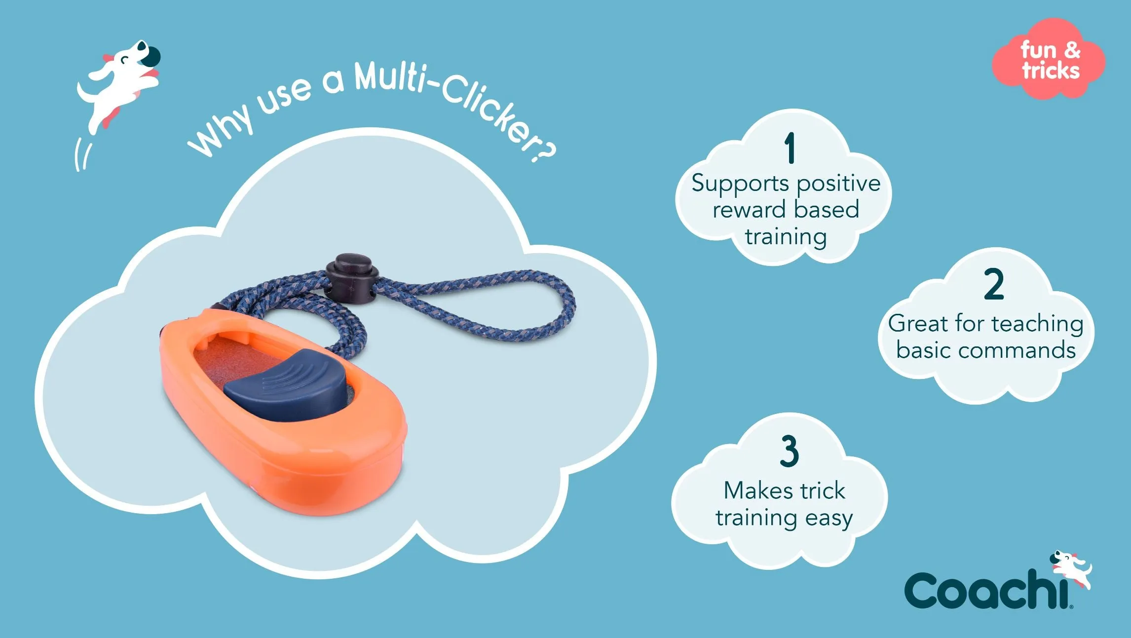 Coachi Multi Training Clicker for Dogs