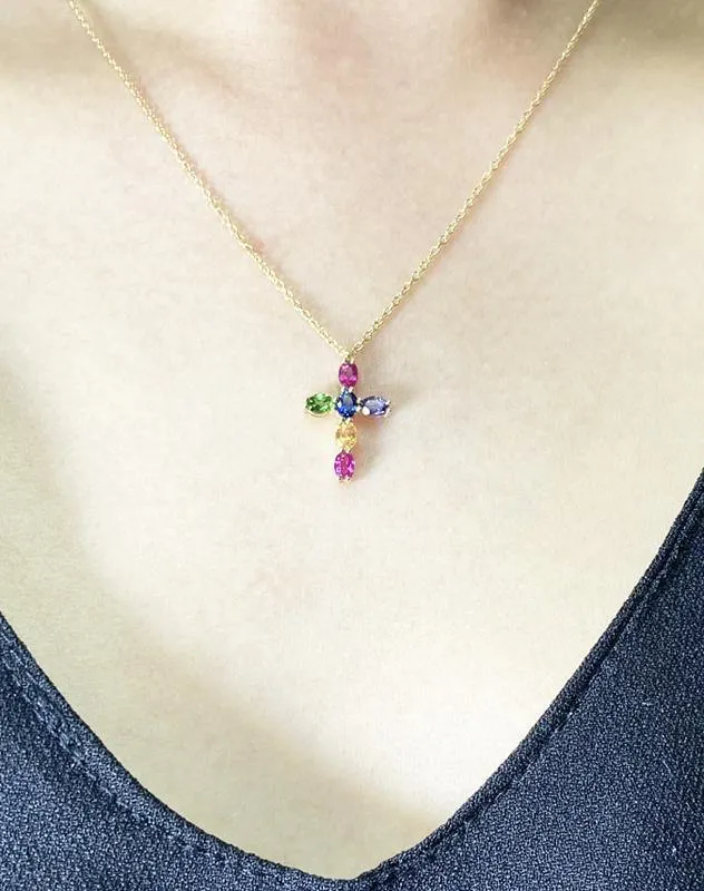 Color Gemstones Necklace NL38854