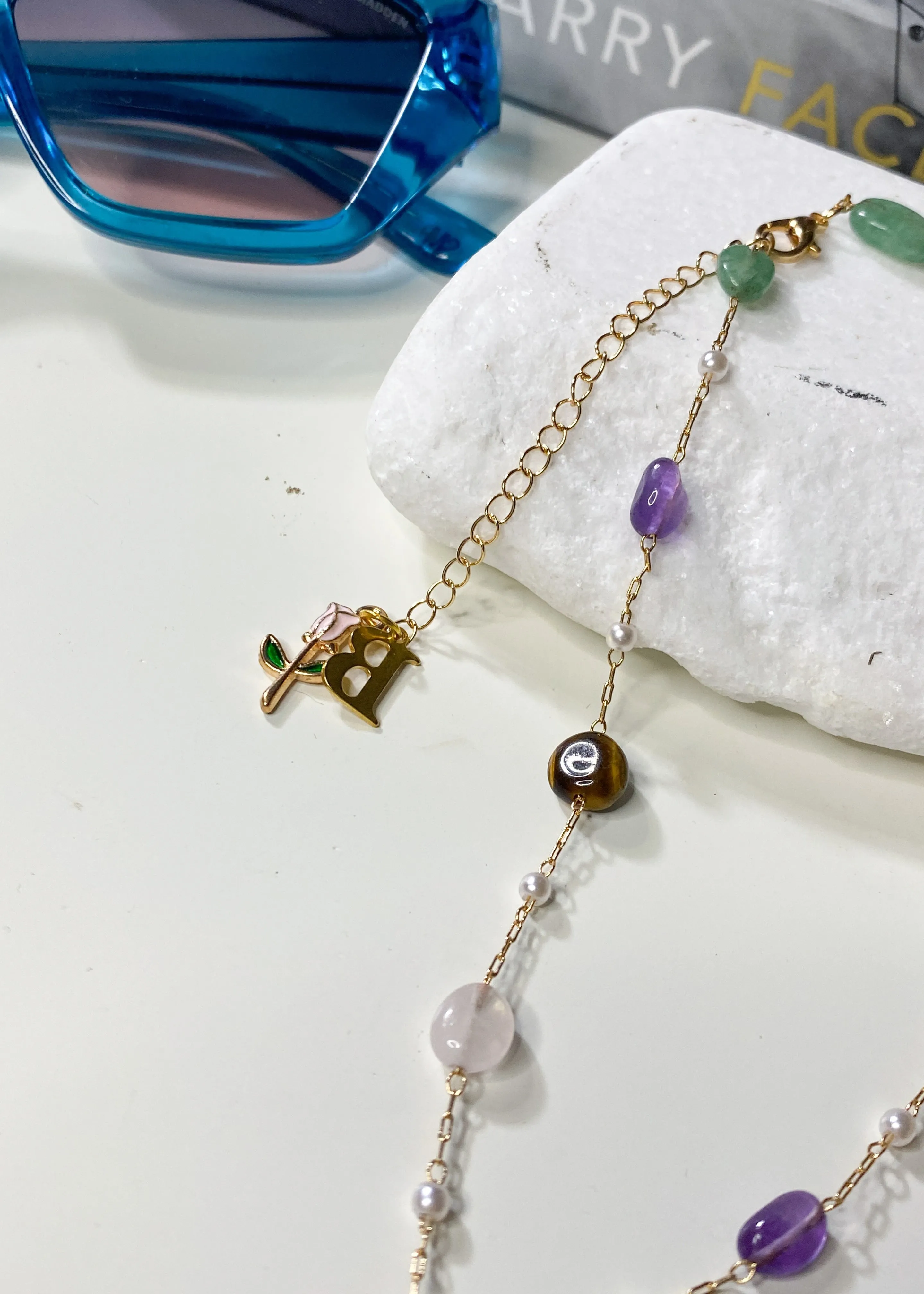 Coloured Stone Medallion Necklace