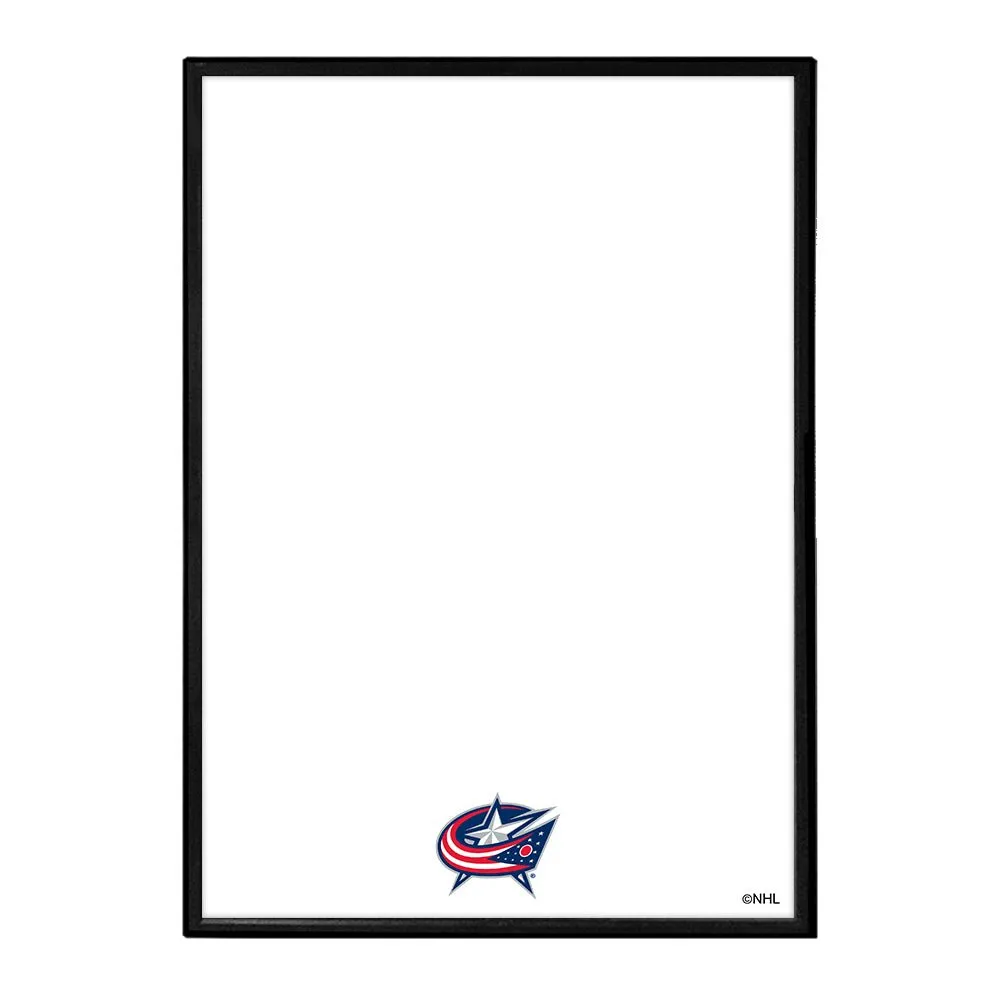 Columbus Blue Jackets: Framed Dry Erase Board