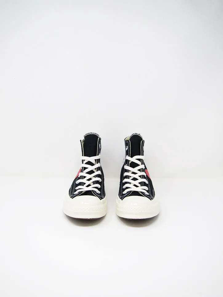 Comme des Garçons PLAY Converse, Black Single Heart