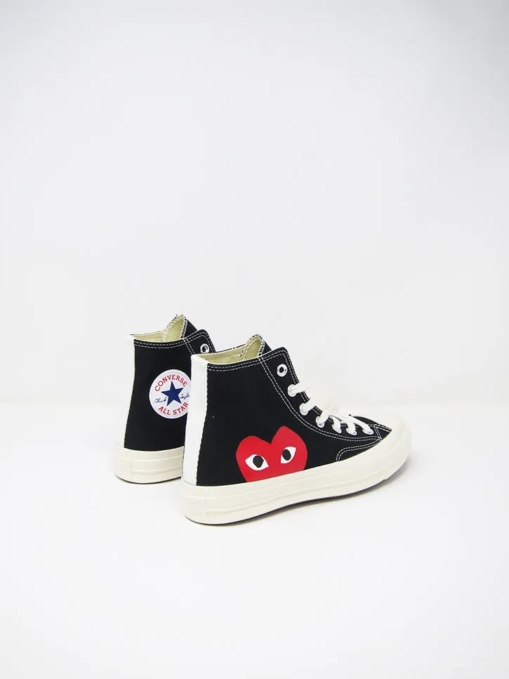 Comme des Garçons PLAY Converse, Black Single Heart