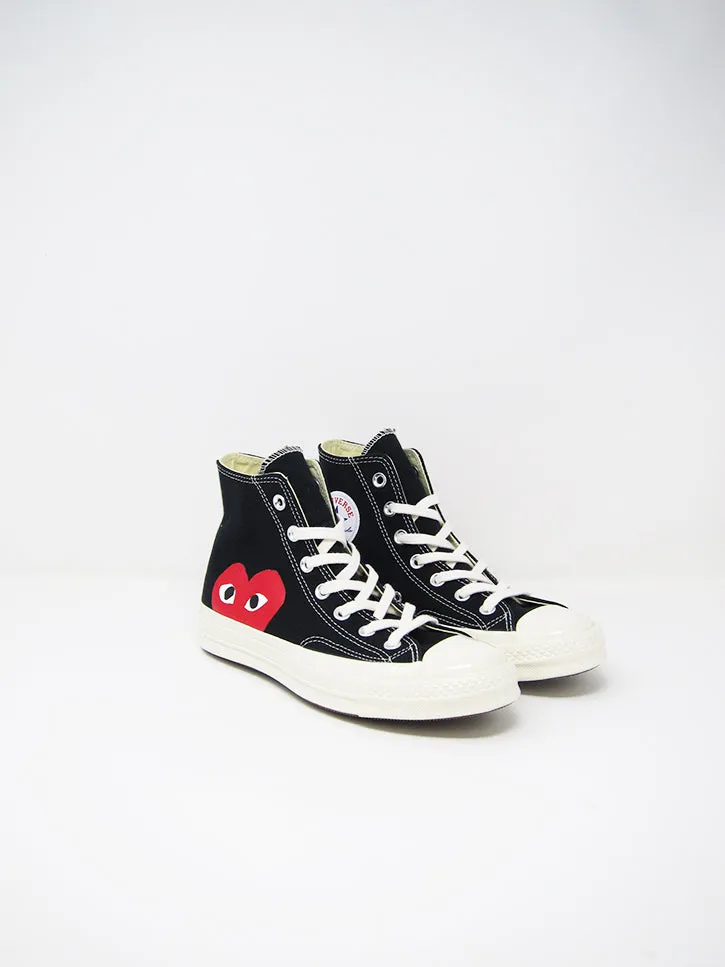 Comme des Garçons PLAY Converse, Black Single Heart