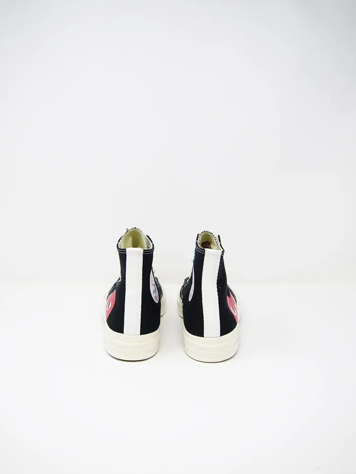 Comme des Garçons PLAY Converse, Black Single Heart