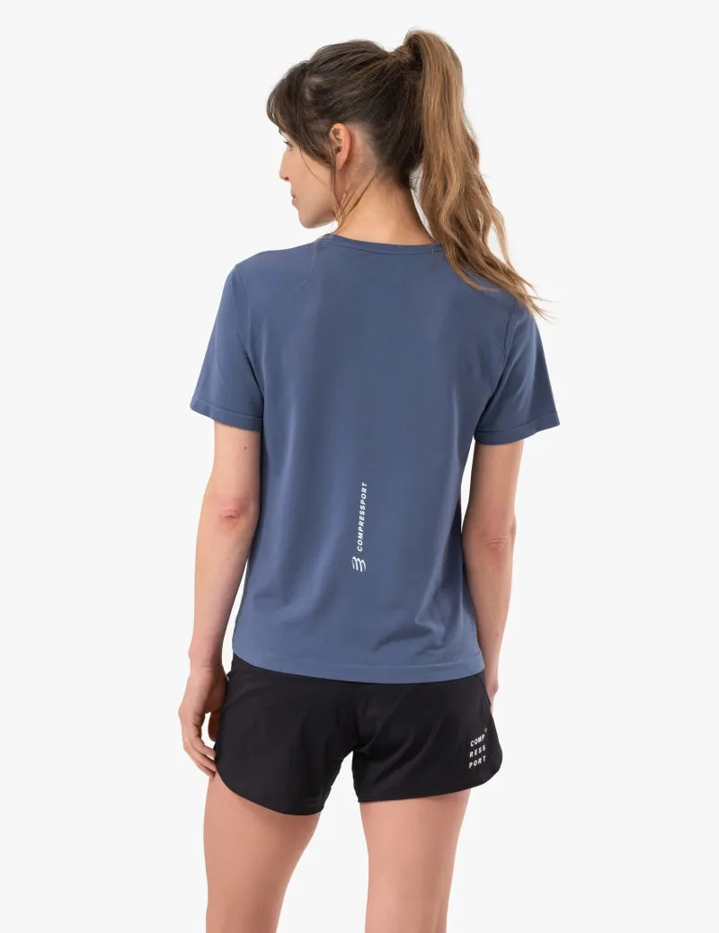 Compressport Women's Performance SS Tshirt - Indigo