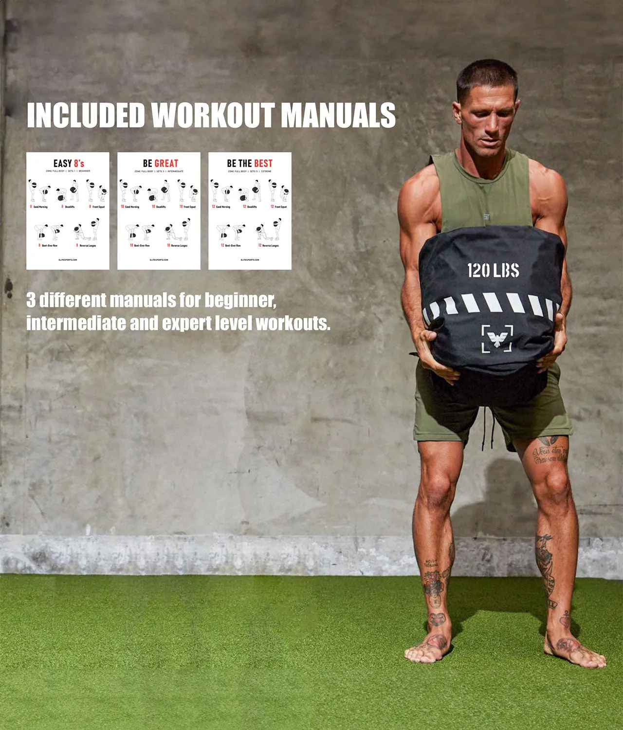 Core Black Round Sand Bag - Set of 3