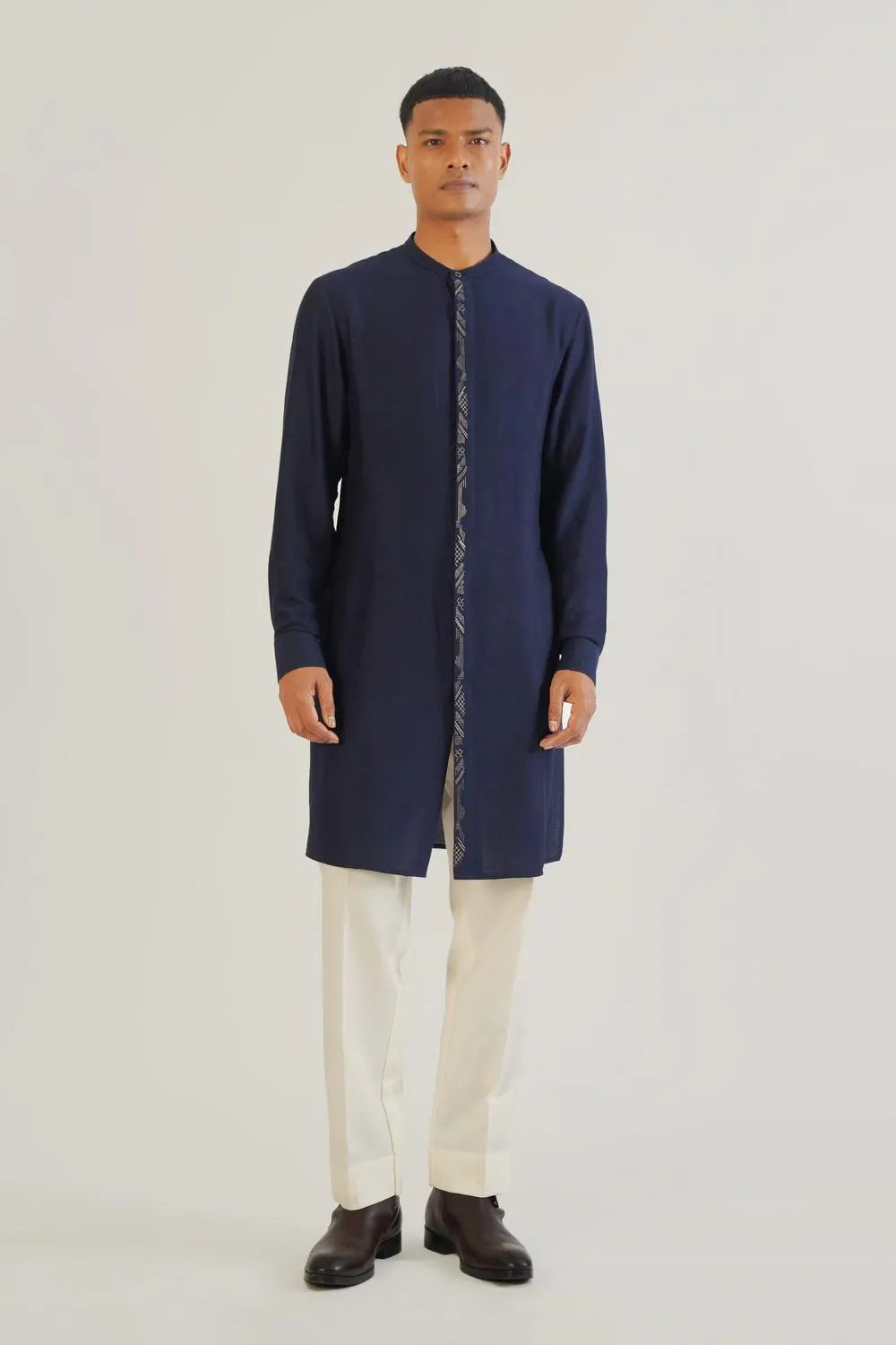 Criss Cross Front Open Sherwani