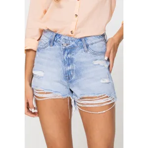 CRISS CROSS WAISTBAND HIGH RISE SHORT