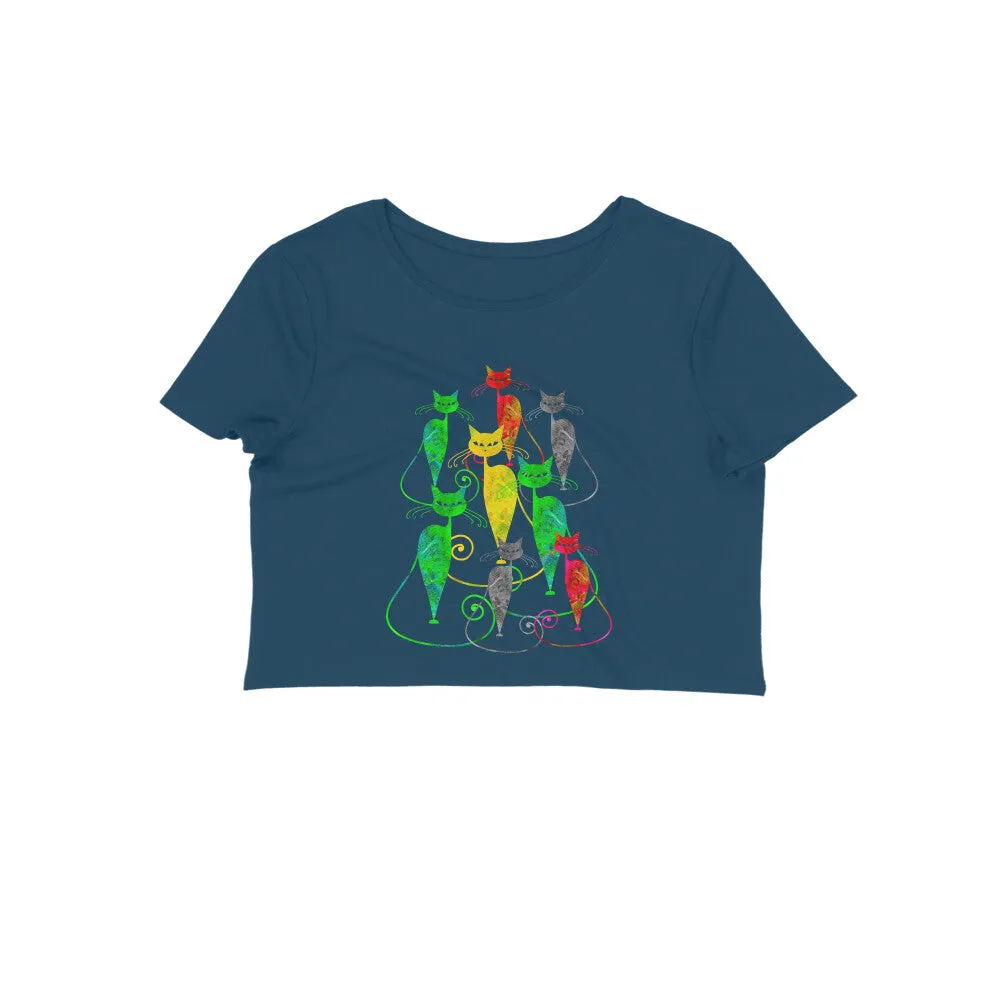 Crop Top (Women) - Sassy Kitties (12 Colours)