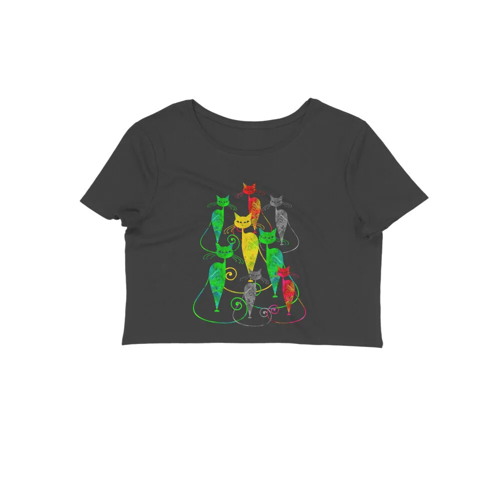 Crop Top (Women) - Sassy Kitties (12 Colours)