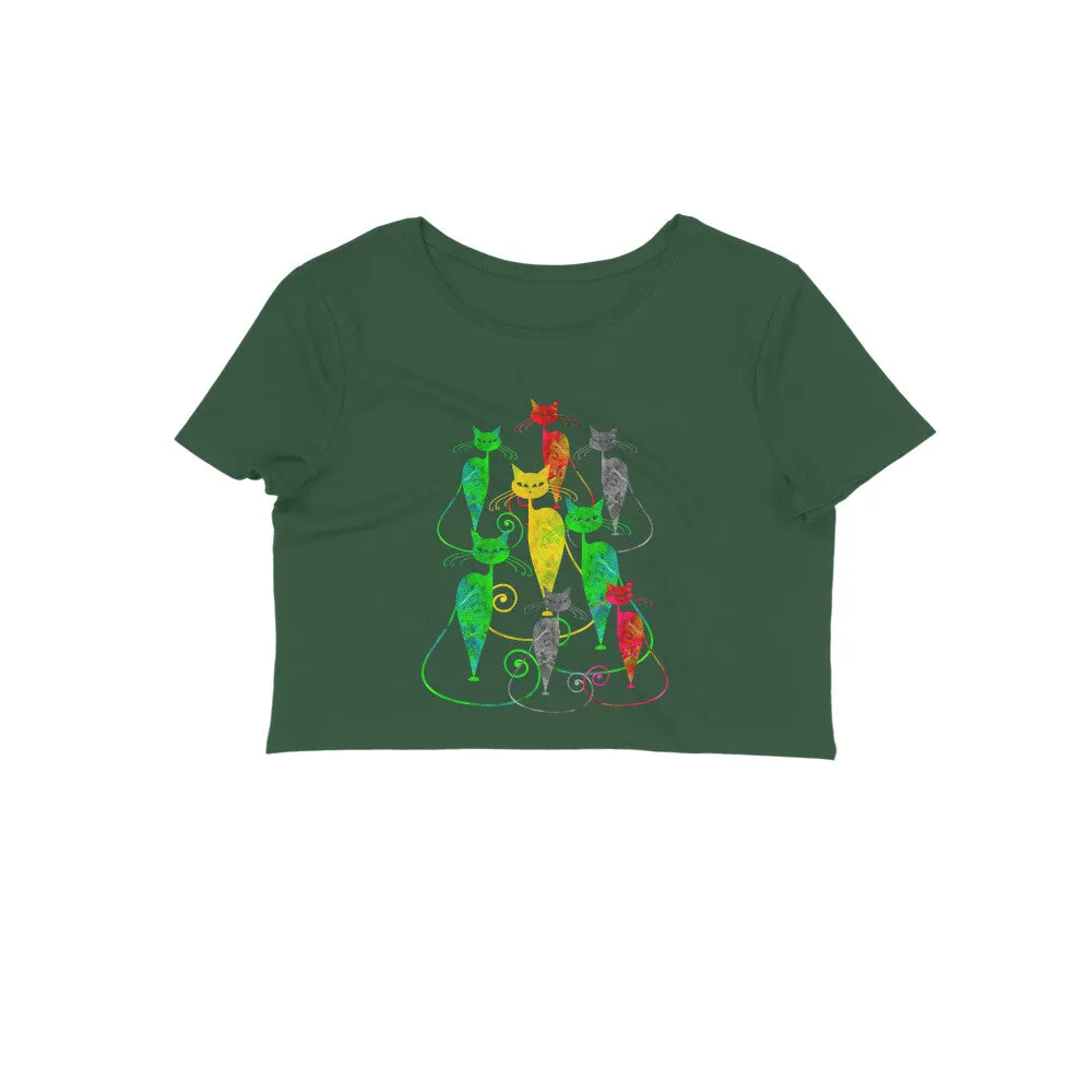 Crop Top (Women) - Sassy Kitties (12 Colours)