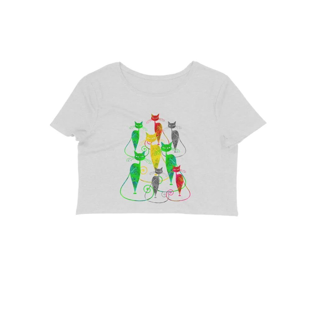 Crop Top (Women) - Sassy Kitties (12 Colours)