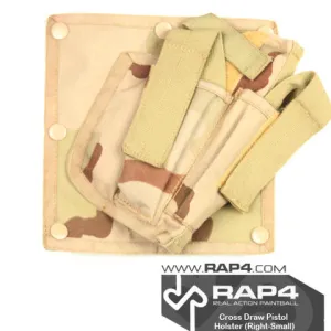Cross Draw Pistol Holster (Right Hand - Small) (Eight Color Desert Camo)