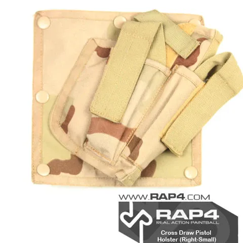 Cross Draw Pistol Holster (Right Hand - Small) (Eight Color Desert Camo)