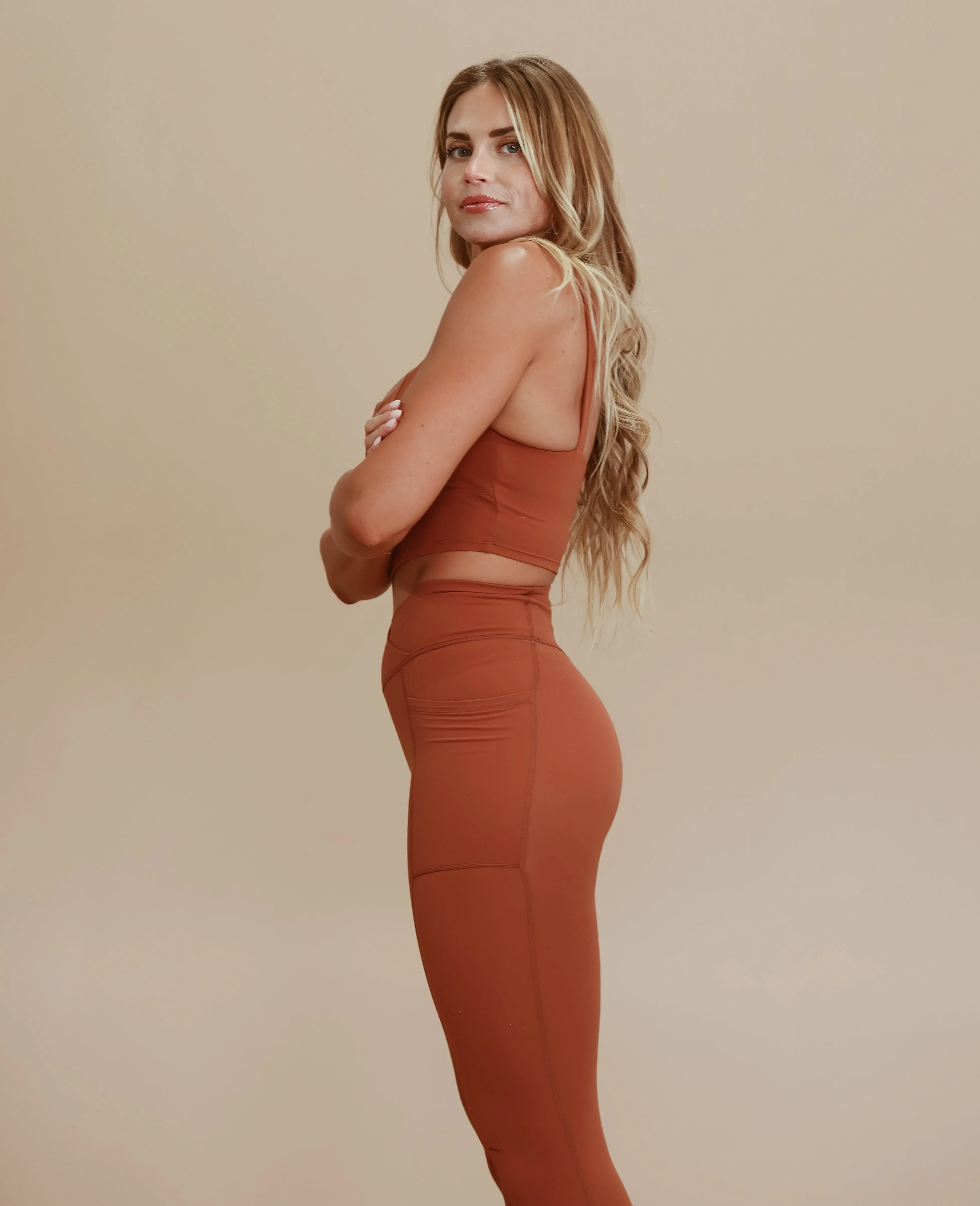 Cross-Front Pocket Legging - Sequoia