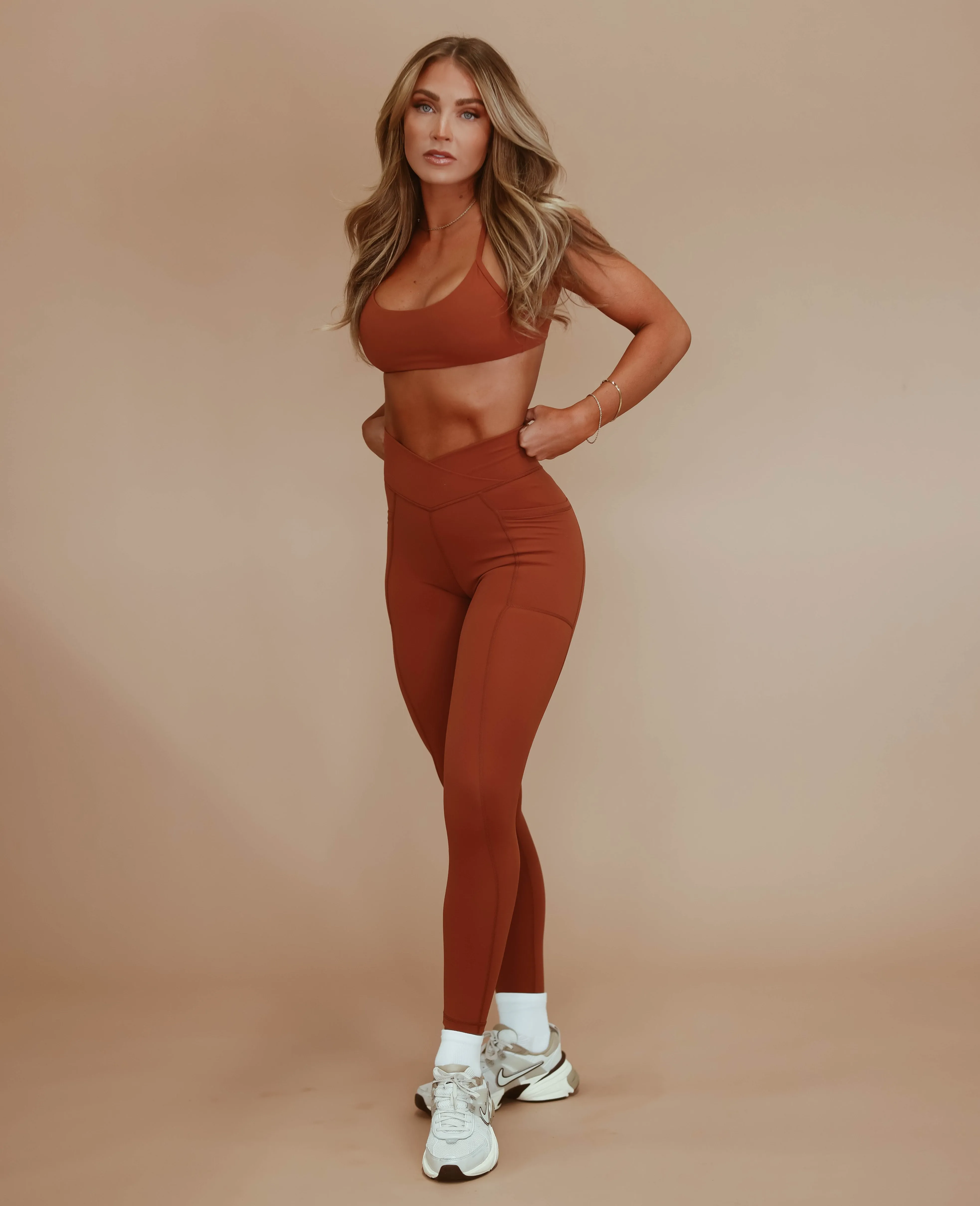Cross-Front Pocket Legging - Sequoia