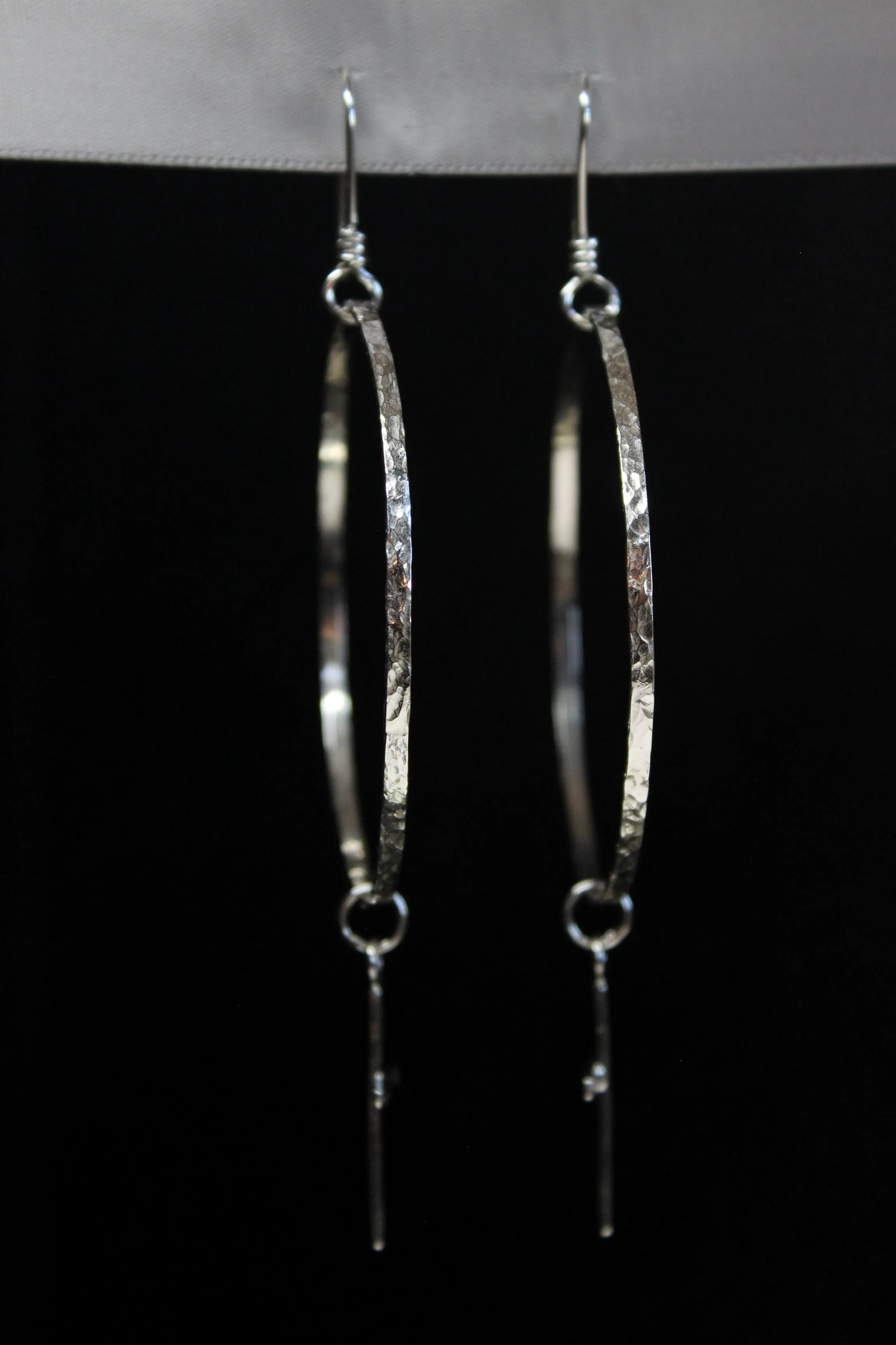 cross hoop dangle earrings