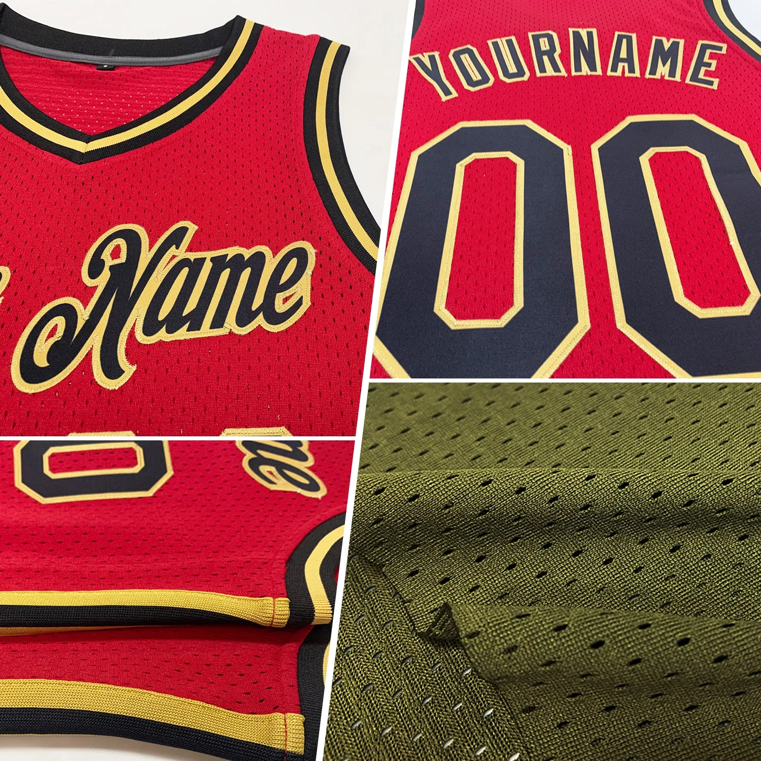 Custom Olive Black-White Authentic Throwback Salute To Service Basketball Jersey