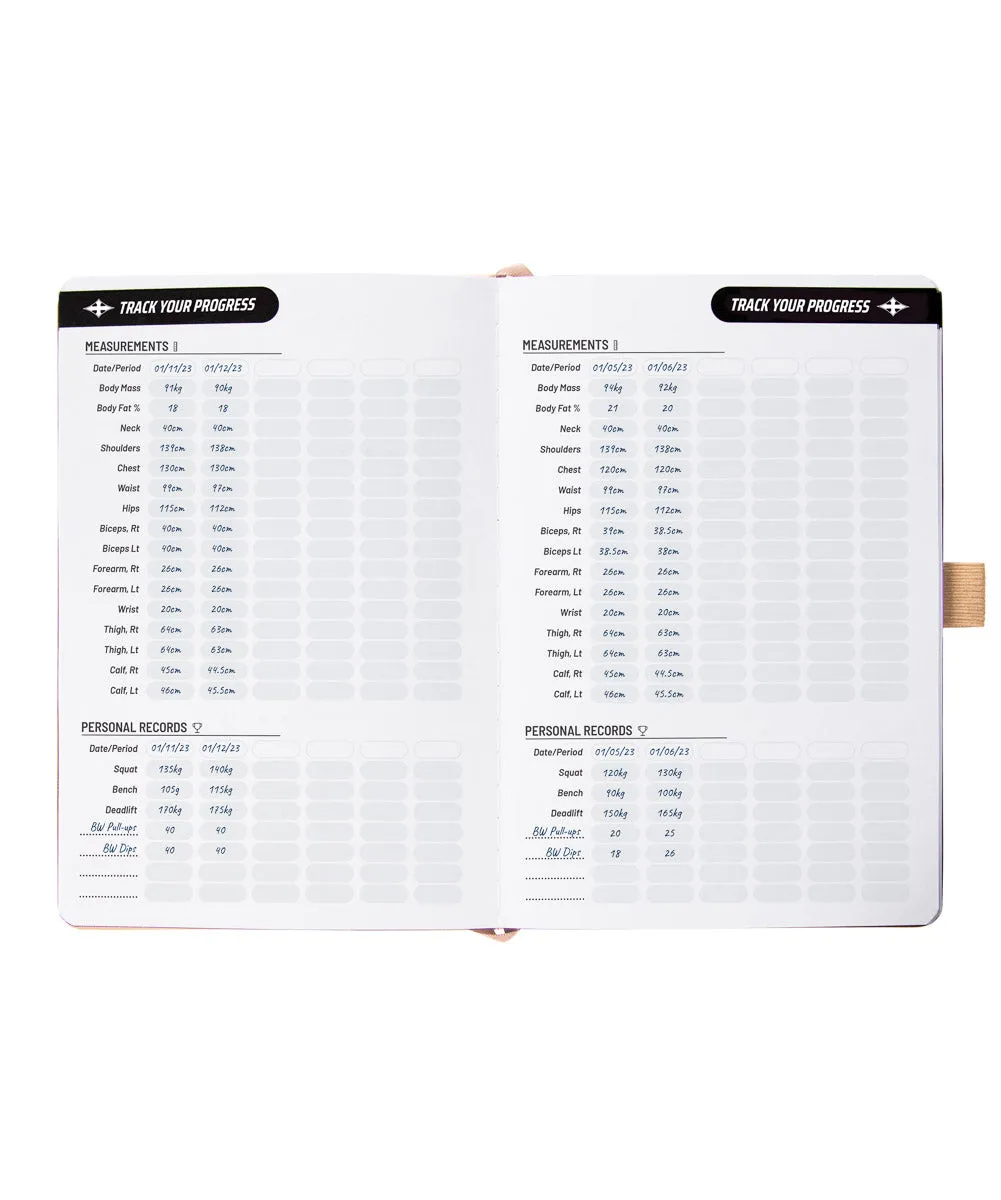 Deluxe Workout Journal - Bone