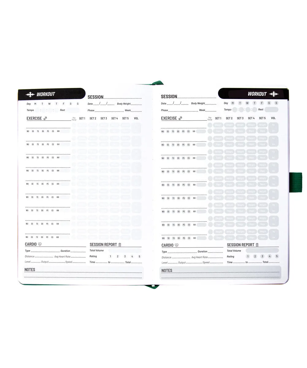 Deluxe Workout Journal - Military Green