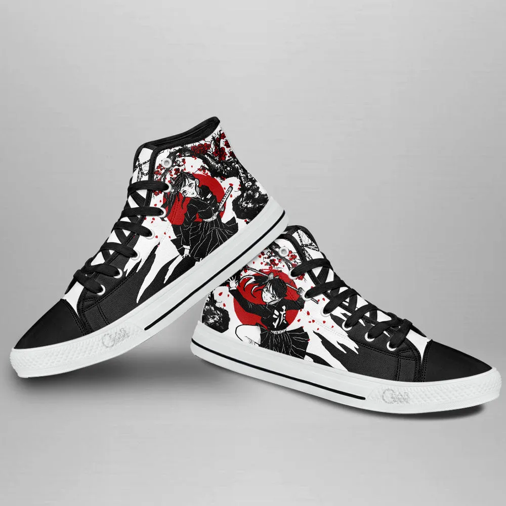 Demon Slayer Shoes Kamado Brothers High Top Shoes Anime Japan Style
