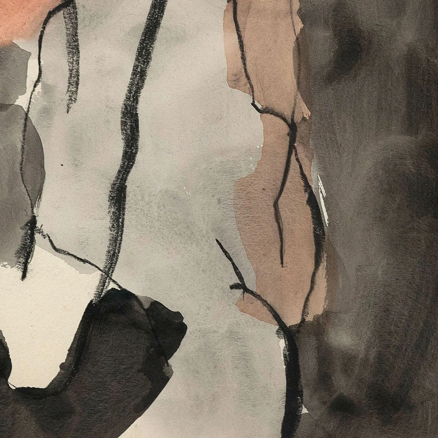 DENNIS BURTON “UNTITLED WATERCOLOR”, 1959
