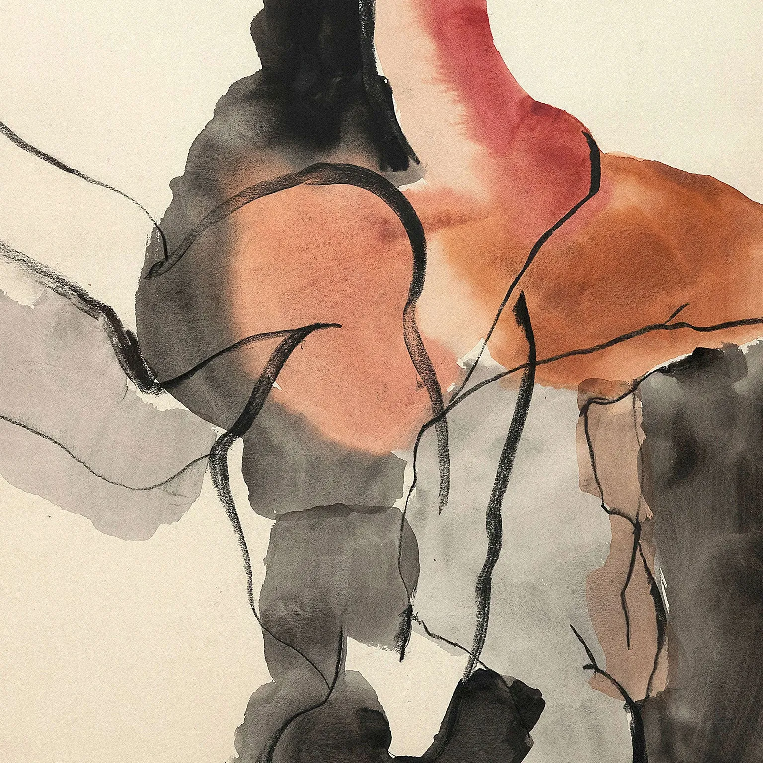 DENNIS BURTON “UNTITLED WATERCOLOR”, 1959