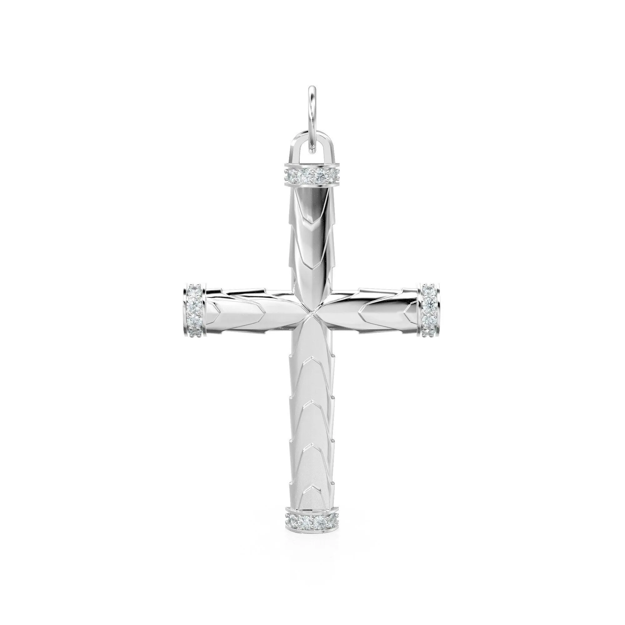 Diamond Holy Cross 14k 18k Solid Gold Charm Pendant, Jesus Diamond Charm, Gold Charm Diamond Finding, Christianity Solid Gold Pendant