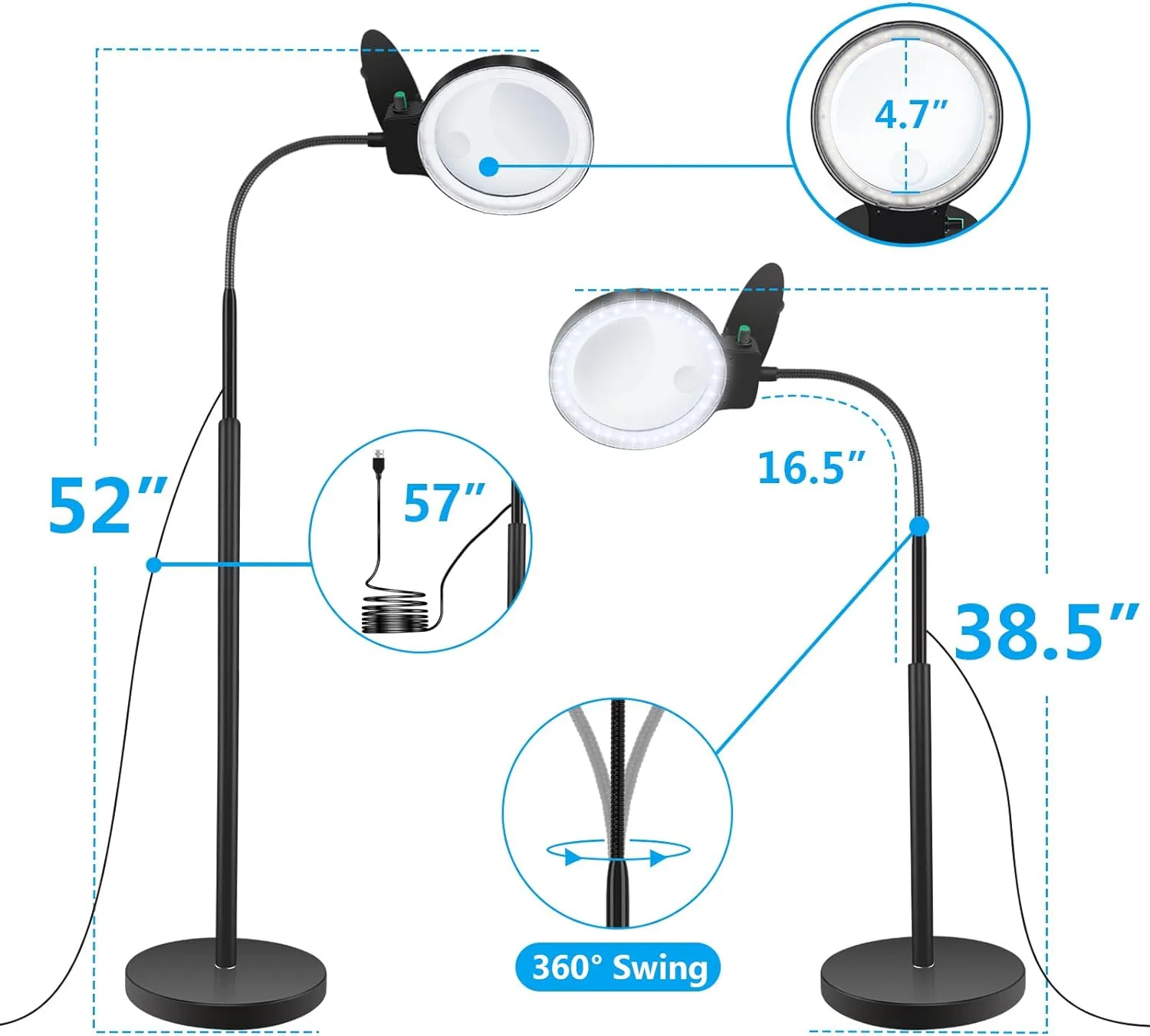 Dimmable Magnifying Lamp