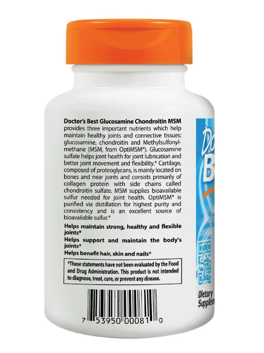 Doctor's Best, Glucosamine Chondroitin MSM, 240 ct