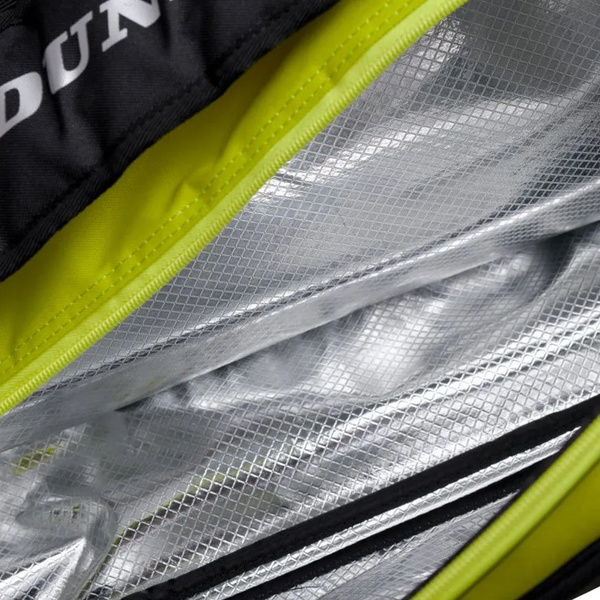 Dunlop SX Performance Thermo 8 Pack Racquet Bag (Black/Yellow)