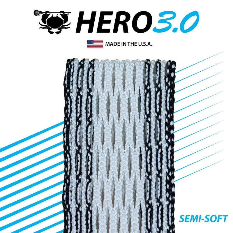 ECD Lacrosse - HeroMesh 3.0 Semi-Soft - Black Storm Striker