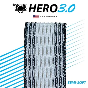 ECD Lacrosse - HeroMesh 3.0 Semi-Soft - Black Storm Striker