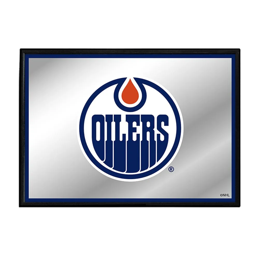 Edmonton Oilers: Framed Mirrored Wall Sign