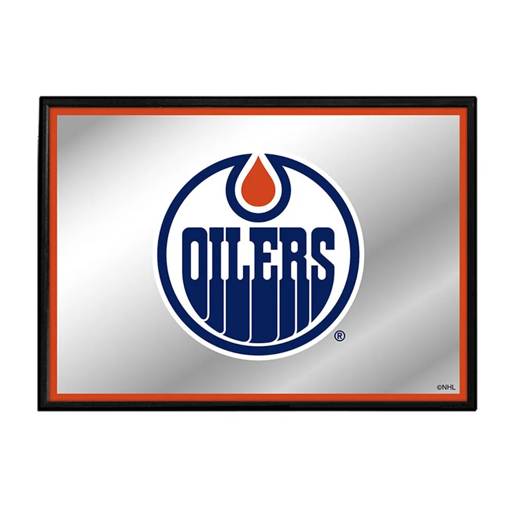 Edmonton Oilers: Framed Mirrored Wall Sign