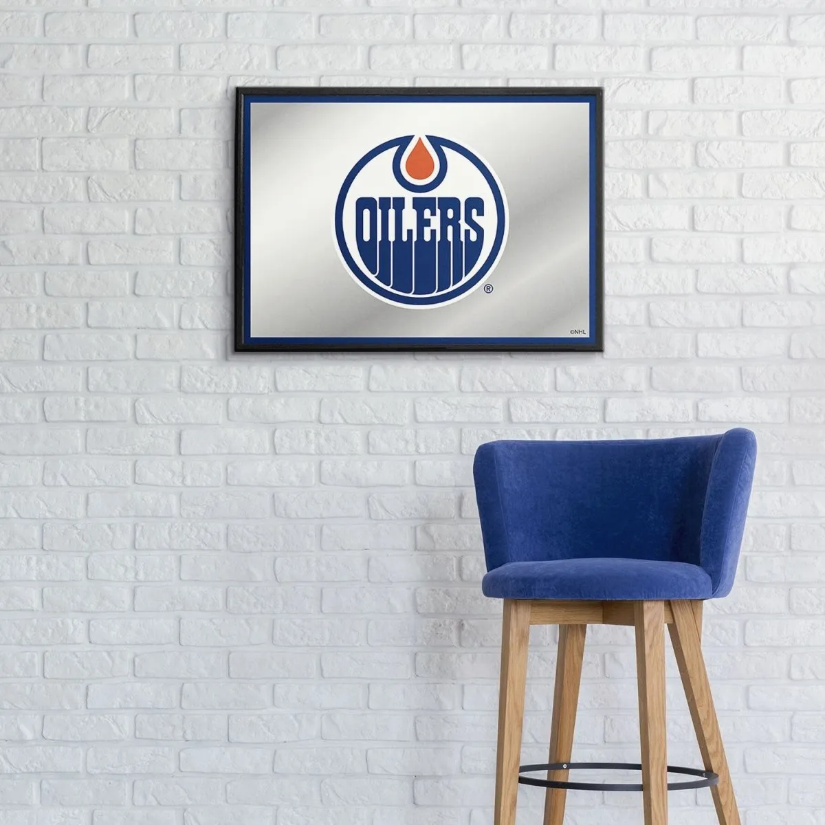 Edmonton Oilers: Framed Mirrored Wall Sign