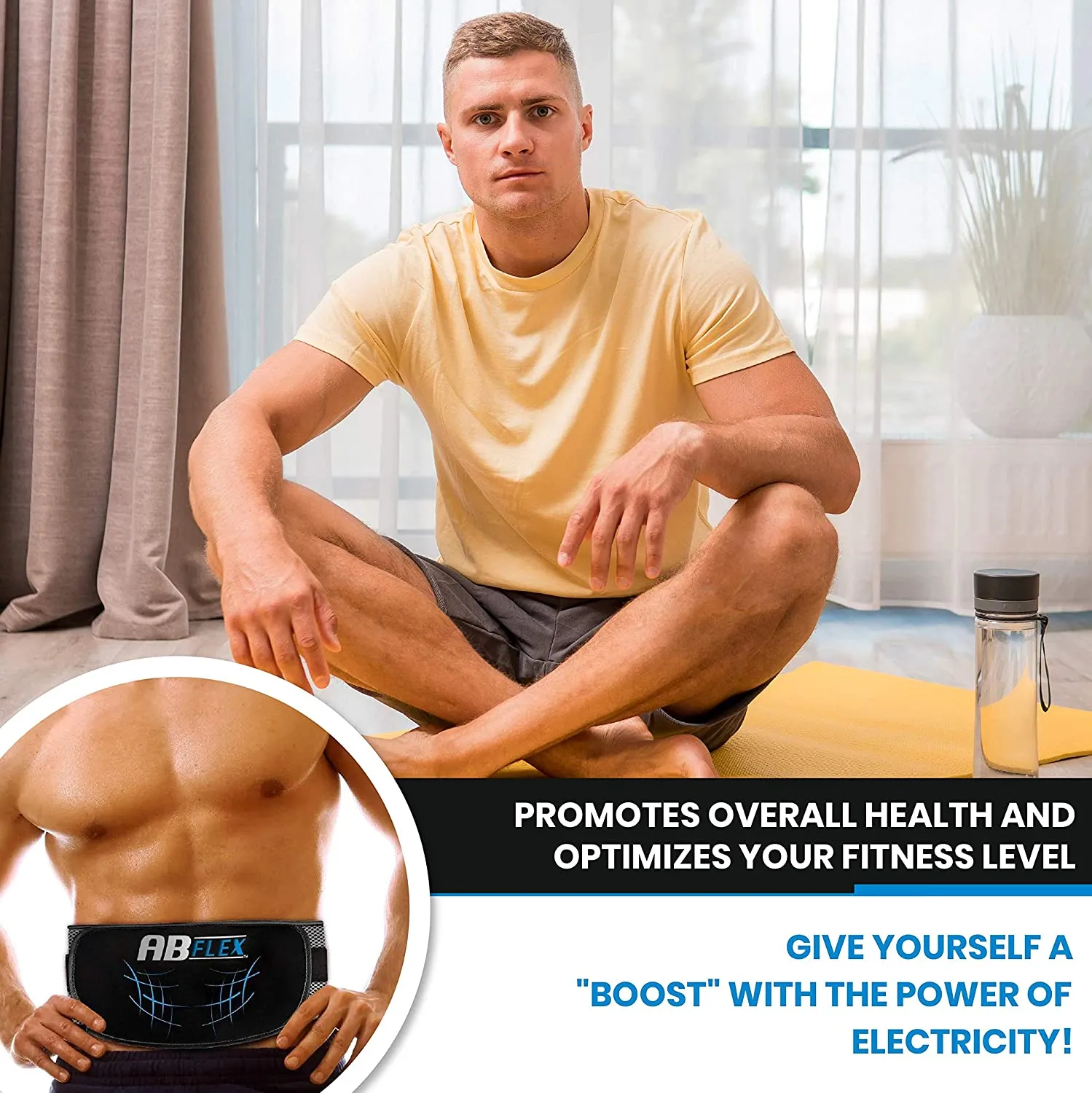 Electronic Abdominal Contraction Belt W/ 10 Programed Workouts
