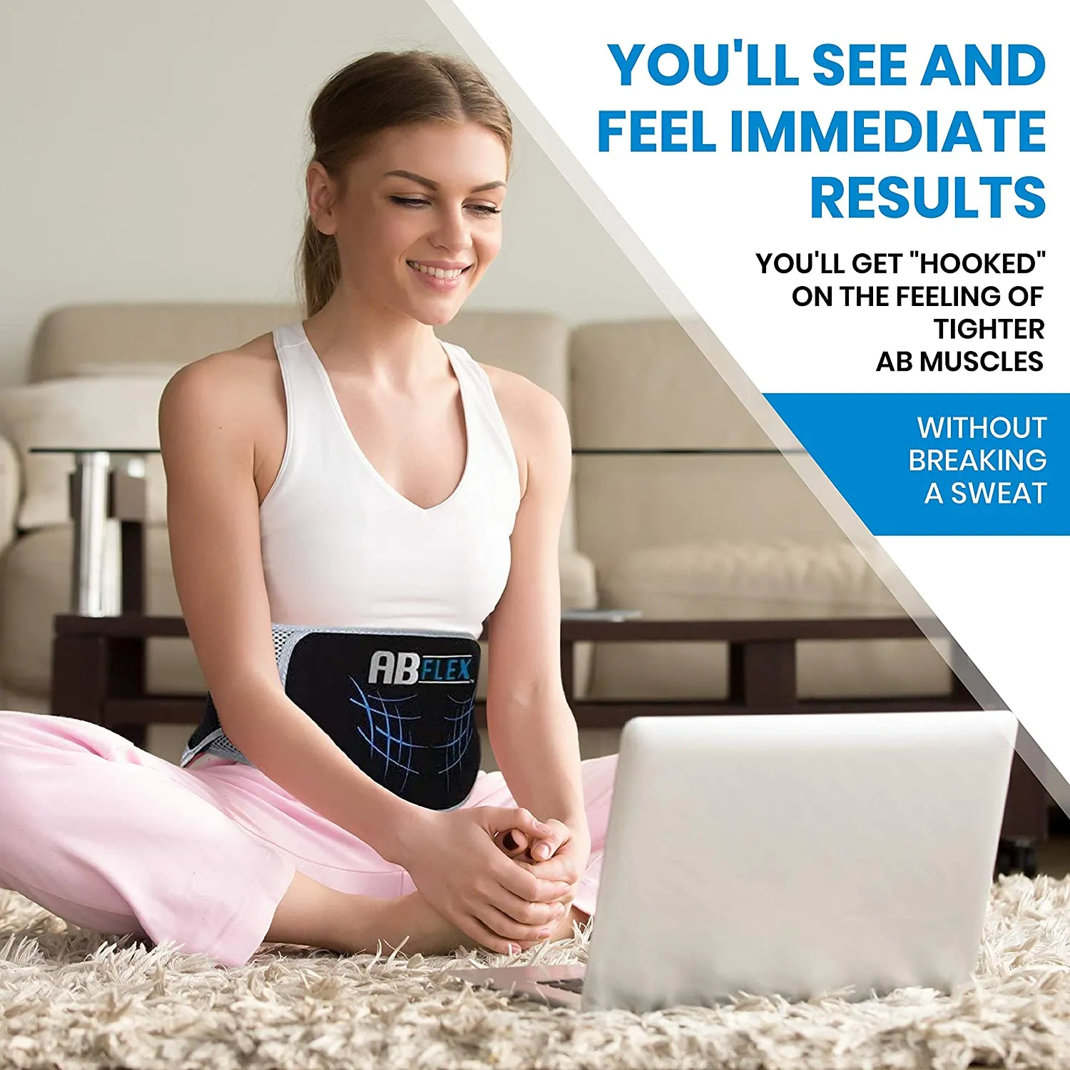 Electronic Abdominal Contraction Belt W/ 10 Programed Workouts