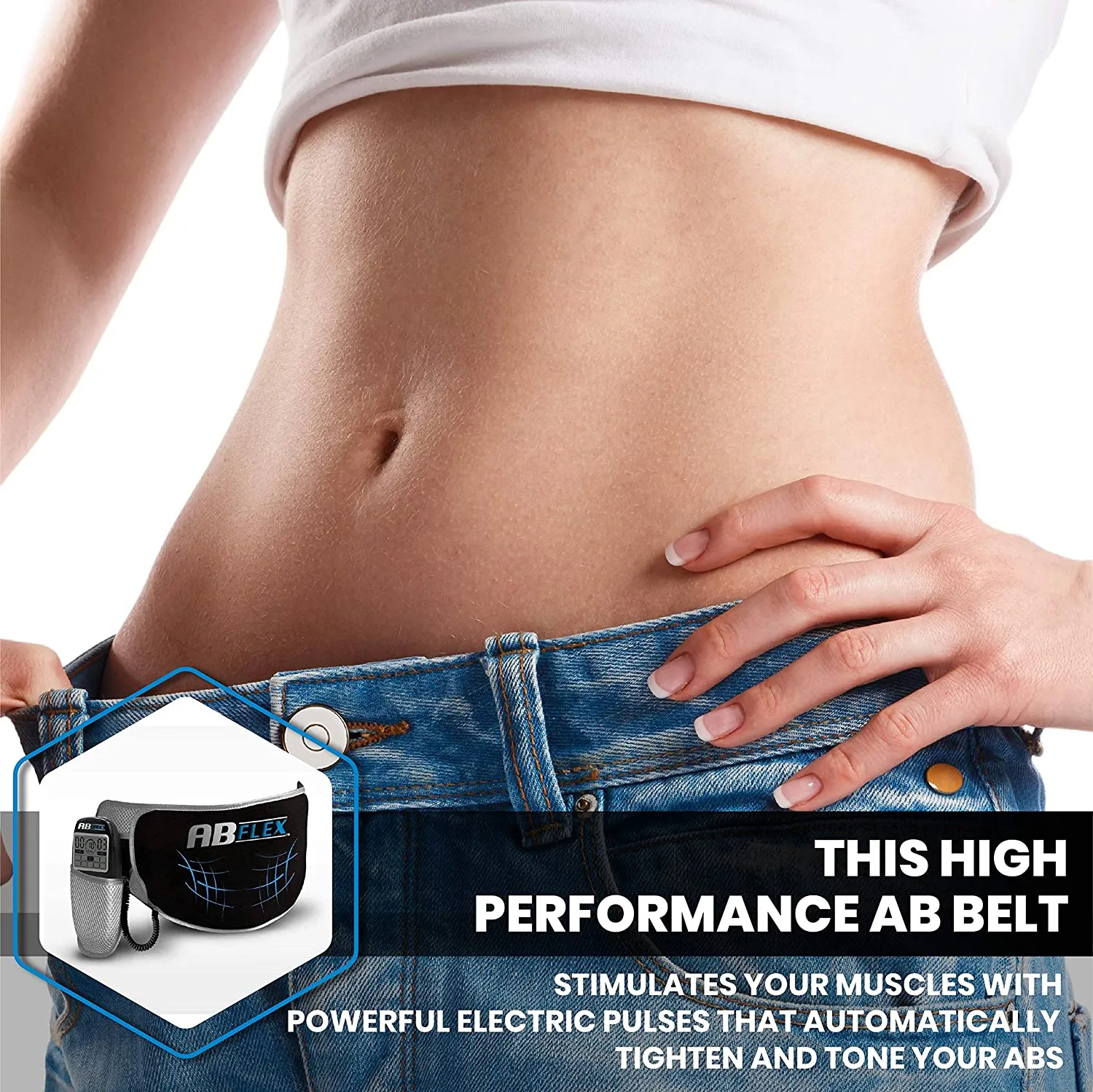Electronic Abdominal Contraction Belt W/ 10 Programed Workouts