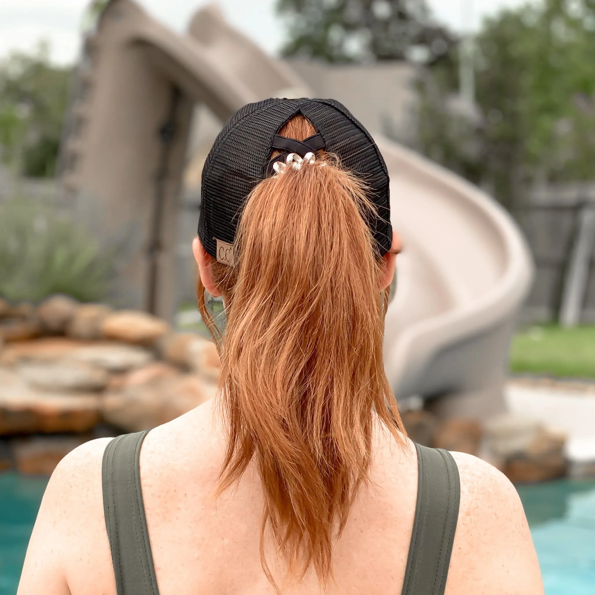 Elizabeth Leopard Criss-Cross High Pony Cap