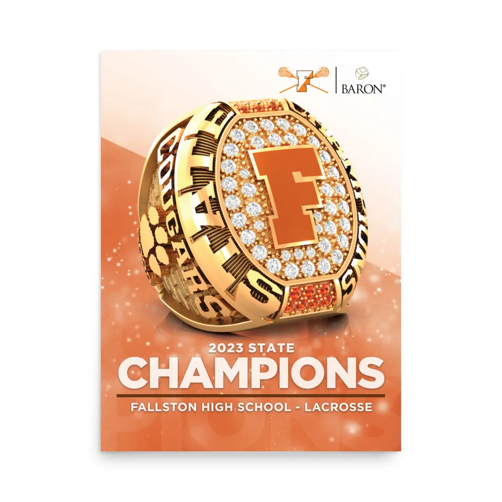 Fallston High School Lacrosse 2023 Championship Poster