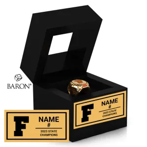 Fallston High School Lacrosse 2023 Championship Window Ring Box