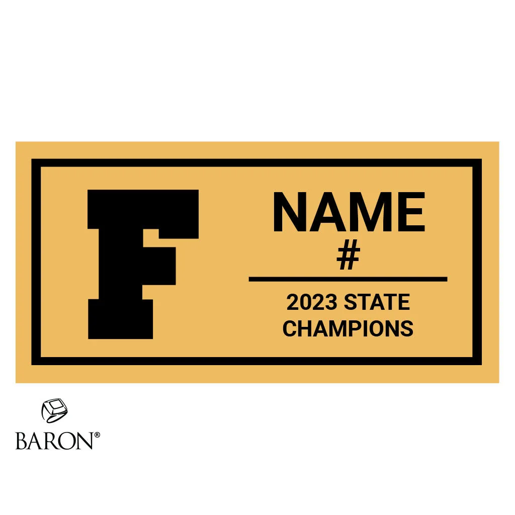 Fallston High School Lacrosse 2023 Championship Window Ring Box