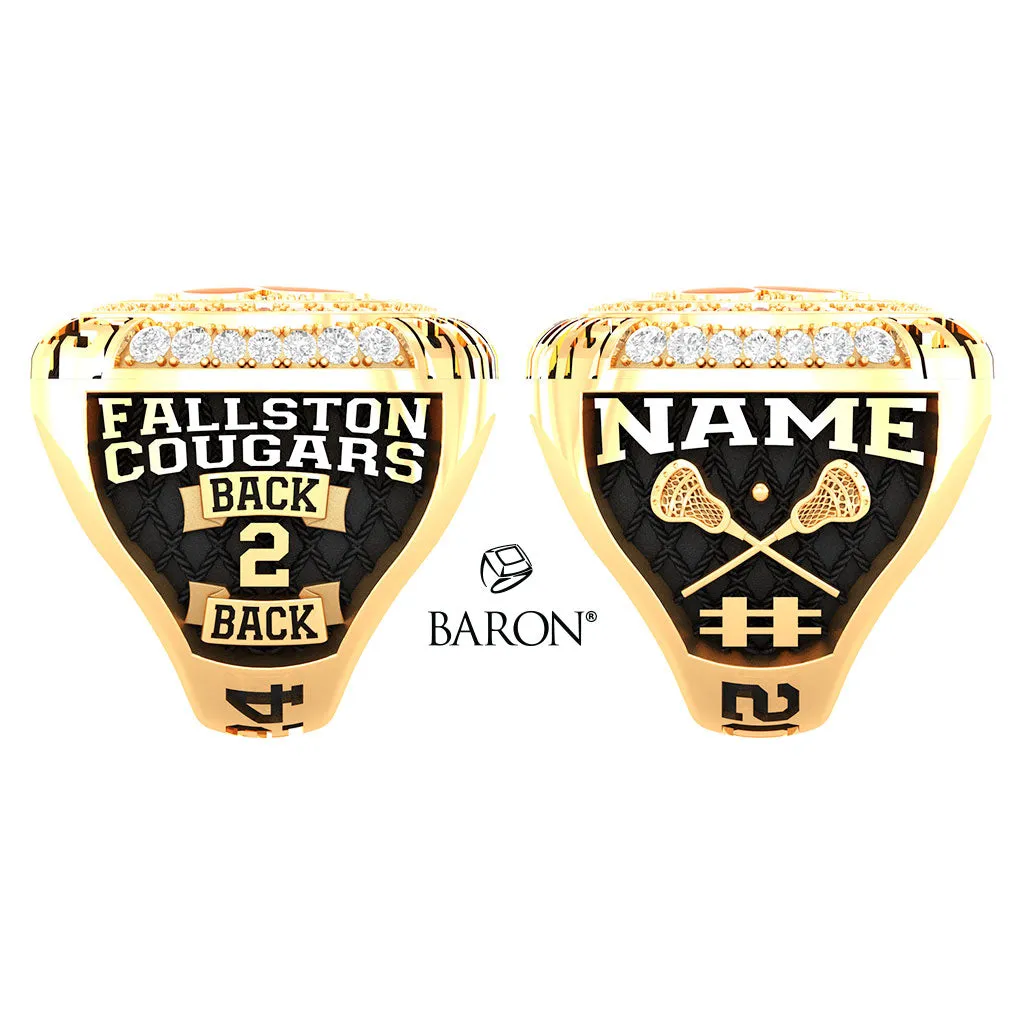 Fallston High School Lacrosse 2024 Championship Ring - Design 1.3