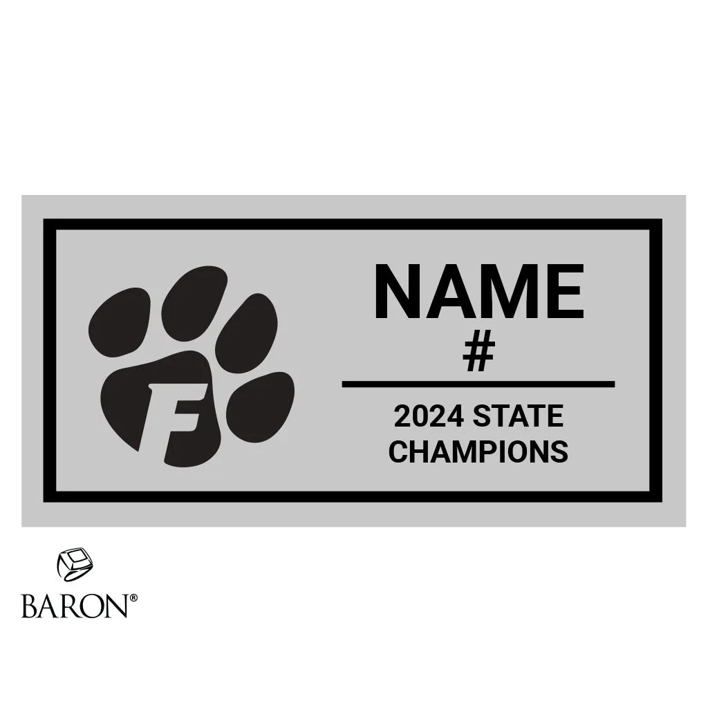 Fallston High School Lacrosse Girls 2024 Championship Black LED Ring Box