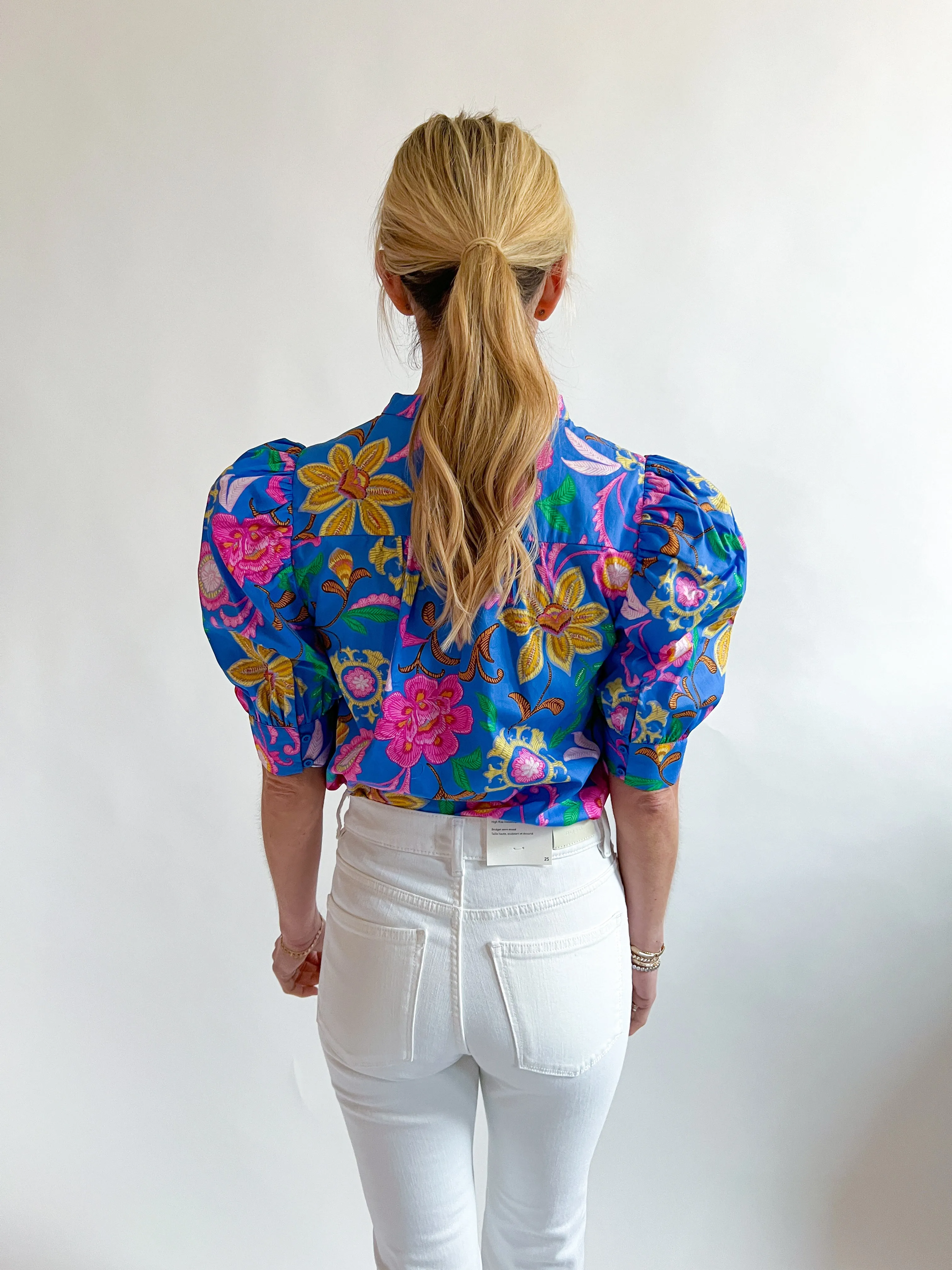 Faro Floral Drape Sleeve Top